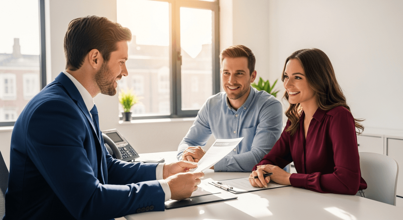 Business professionals shaking hands